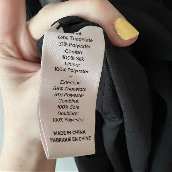 Cinq a Sept Black Tassel-Trim Midi Dress - Picture 8 of 8